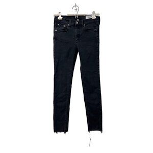 Rag and Bone Womens Charcoal Wash Distressed Ankle Skinny Jeans Size 27